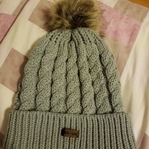 Gray Beanie with Pom Pom